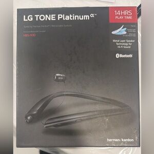 LG Tone Platinum Wireless Earbuds in Black
